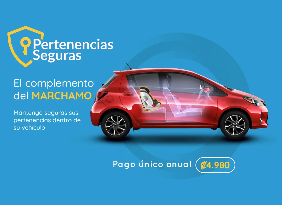 El complemento del marchamo Imagen: mantenga seguras las pertenencias dentro de su vehículo. Pago único anual 4980 colones.