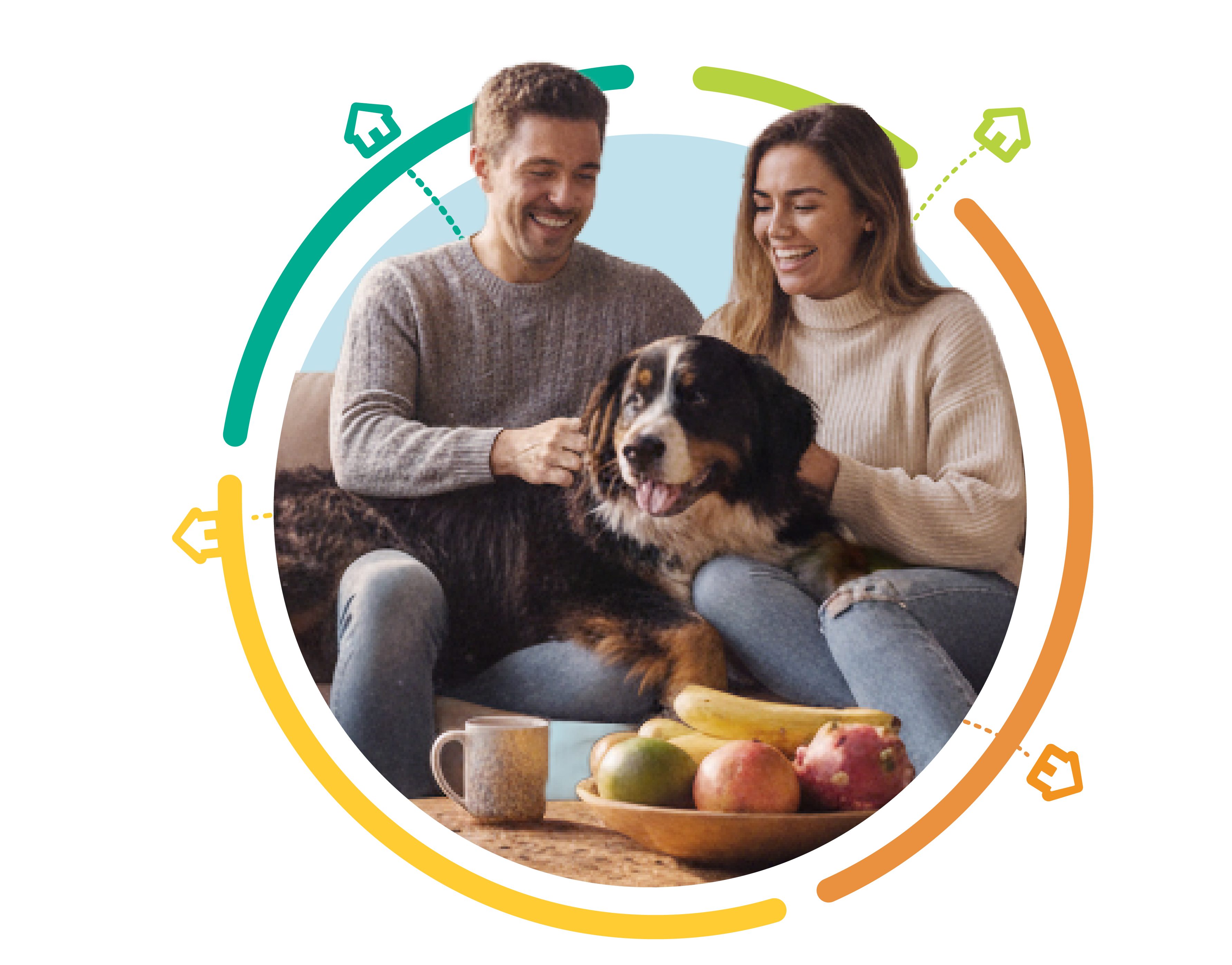 Familia de 3 con perro